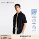 TOMMY HILFIGER【防曬速干】25新款夏季男舒適網(wǎng)眼吸濕透氣短袖襯衣襯衫男39254 藏青色DW5 S （推薦：120-135斤）