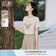 香影黃色蝴蝶刺繡t恤短袖女2025夏季新款圓領(lǐng)顯瘦設(shè)計(jì)感純棉上衣 黃色 M 160/84A/95-110斤