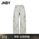 JNBY/江南布衣秋新品工裝風(fēng)棉質(zhì)牛仔褲女寬松簡約高級5O9E11390 959/牛仔淺灰 XL