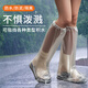 丁晴一次性雨鞋套防水便攜裝加長(zhǎng)加厚高筒雨天海邊防雨防泥沙鞋套男女 灰色獨(dú)立裝 6雙裝 方便易攜 均碼（適合35-45尺碼）