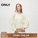 ONLY夏季設計感輕薄圓領寬松蝙蝠袖襯衫女|124205043 S12 亮奶油白色 M (165) 84A