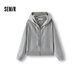 森馬（Semir）針織開衫女短款休閑風(fēng)簡(jiǎn)約毛衫百搭秋季顯瘦連帽上衣101524106009