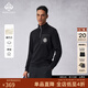 MANGANO曼加龍輕奢男裝秋冬新款男士衛衣半高領(lǐng)半拉鏈潮流百搭長(cháng)袖T恤男 黑色 50 (175/96A)