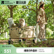 牧高笛（MOBIGARDEN）營地車 戶外露營四向?qū)捿喛蓜x車大容量推車 NX23689007 和風(fēng)沙