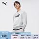 彪馬（PUMA）寬松休閑圓領衛(wèi)衣套頭衫男子新款印花長袖運動上衣681298 淺混合灰-04 2XL (190/108A)