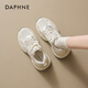 達(dá)芙妮（DAPHNE）厚底老爹鞋女款2025夏季新款顯腳小輕便軟底網(wǎng)面透氣運(yùn)動(dòng)休閑鞋子 DW251233米色 36