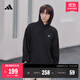 adidas休閑加厚毛圈連帽衛(wèi)衣套頭衫男女秋冬阿迪達斯官方輕運動   黑色   L