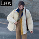 LPOX棉服女2025韓版寬松港風(fēng)學(xué)生ins面包服加厚棉衣冬季外套 米白色 升級(jí)加厚 M 建議110-130斤