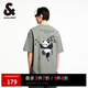 杰克·瓊斯（JACK&JONES） 百搭潮流胸前肌理感膠印背后熊貓圖案T恤短袖上衣男裝225201093