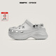 SMFKX CROCS 聯(lián)名款 白鹿同款時(shí)尚休閑百搭厚底增高透氣洞洞鞋拖 鉆石 39