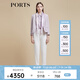 PORTS寶姿商場同款春季新品女裝針織粗針長袖短夾克LD8J025PFO017 奶白色混色 XS (2)