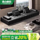 【國貨補貼】勞倫斯真皮沙發(fā)現(xiàn)代輕奢客廳大小戶型別墅直排皮沙發(fā) 2.52米大三人位【透視框架】 頭層真皮【金屬腳-海綿座包】