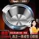 歐樂(lè )多（Olodo）德國304不銹鋼瀝水盆洗米篩漏盆廚房瀝水籃淘米盆洗菜盆水果籃 【26cm家庭套裝】料理盆+瀝水盆