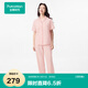 全棉時(shí)代女士睡衣7A抗菌軟彈針織帶杯墊家居服