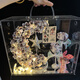 新款創(chuàng)意月亮有錢花五角星diy材料亞克力禮盒送男女朋友閨蜜禮物 52張5元月亮款材料包*手提盒