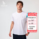 哈吉斯（HAZZYS）男裝花logo純色短袖T恤ASTZE0CBX78 白色WT L（175/96A48）