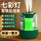 小米有品系列款米家醫(yī)用級納米細霧加濕器雙噴頭大噴霧家用辦公室母嬰桌面 七彩燈綠色 大容量+氛圍燈