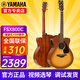 雅馬哈（YAMAHA）FG800/FS800單板民謠吉他初學者入門面單木吉它男女學生指彈電箱 FSX800C 沙暴漸變-40英寸電箱款