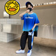 G.DUCKKIDS品牌童裝男童夏裝短袖套裝夏季衣服長(zhǎng)褲兩件套男孩休閑中大童t恤 藍(lán)色 160