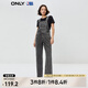 ONLY秋冬NBA聯(lián)名款直筒顯瘦背帶牛仔褲女|12337M005 J0Z 牛仔灰 GREY DENIM XS 155/60AR