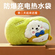 為伴熱水袋充電暖手寶暖寶寶安全防爆可插手熱敷生日禮物女生綠色小狗