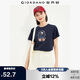 佐丹奴短袖t恤女純棉法式漫畫印花趣味減齡圓領(lǐng)體恤13324330