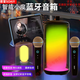 索愛(ài)K69無(wú)線(xiàn)藍牙音箱k歌電腦音響話(huà)筒音響一體麥克風(fēng)唱歌家庭ktv套裝便攜戶(hù)外炫彩大功率重低音炮 雙麥版【旗艦黑】