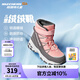 Skechers斯凱奇兒童絨絨靴雪地靴保暖男童棉鞋防寒加絨高幫女童靴660092L 女童/粉紅色/灰色/PKGY 32