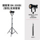 影邦300W直播補光燈拍攝專(zhuān)用攝影深拋燈服裝直播間燈光三件套影棚常亮影視燈播客萊系列 【銀色】300Bi+2.8m支架