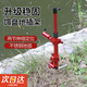 魚竿地插炮臺(tái)便攜式多功能拉餌盤支架伸縮地插野釣三合一雙野釣 新款伸縮地插（帶魚護(hù)架+炮臺(tái)架) 【紅色】