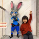 HKFZ【暑假】瘋狂動物城朱迪兔子城管兔警官狐貍兼容積木玩具 28000顆粒巨大66CM朱迪兔子