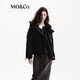 MO&Co.冬季【防水防污】可拆毛條連帽鴨絨羽絨服