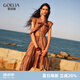 歌莉婭天絲連衣裙女夏季貴氣穿搭2025新款獨特飛袖裙子1E5C4K680 91Y啡色 S