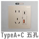 羅格朗（LEGRAND）開(kāi)關(guān)插座面板逸景未萊白色USB+HDMI插座墻壁Type A+C電源86型 Type A+C USB充電五孔插座米蘭金