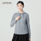 哥弟（GIRDEAR）女裝2025秋冬新款百搭連帽羊毛羊絨針織衫女1399450 灰 XL (5碼)