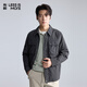 利郎輕時(shí)尚男裝【舒彈微皺】風(fēng)衣男肌理彈力抗皺易打理通勤工裝風(fēng)衣 深綠灰（1Y） XL (175)