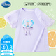 迪士尼兒童短袖T恤夏季泡泡袖衣服女童2025夏裝女孩PBZPL1022 紫  120