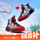 特步（XTEP）兒童系帶籃球鞋三層網(wǎng)布透氣校園運(yùn)動(dòng)鞋 黑/狀元紅 35