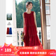 梵希蔓萊賽爾無(wú)袖背心連衣裙女205年夏季新款海邊度假風(fēng)法式長(zhǎng)裙 A0782 磚紅色 L