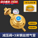 家韻（jiayun）液化氣防爆減壓閥家用煤中低壓閥煤氣灶燃氣熱水器煤氣瓶閥門(mén) JD快遞金帶表減壓閥+3米燃氣管