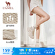 駱駝（CAMEL）運動老爹鞋女透氣厚底潮休閑鞋子 K23S60L8016 米色 37