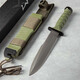 意大利狐貍戶(hù)外刀軍式高硬度戰術(shù)刀防身鋒利求生直刀一體龍骨 狐貍FOX二代【軍綠色】配刀套