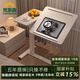 梵奈森 氣動升降床邊桌 折疊翻轉(zhuǎn)工作臺 可移動電腦桌易收納小戶型 氣動升降|雙面翻轉(zhuǎn)|米白色