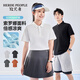 HERDE PEOPLE 牧荒者運動Polo衫男女同款夏季吸濕排汗商務(wù)休閑翻領(lǐng)短袖T恤 冰川白 L