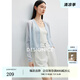 迪賽尼斯（DESIGNICE）2025年夏季新款通勤氣質(zhì)薄款開衫百搭純色長袖毛針織衫女 藍(lán)色 S