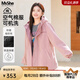 MsShe【加厚仿羊羔毛連帽棉服】大碼女裝2025新款冬季胖mm外套女 柔霧粉色現(xiàn)貨 4XL