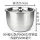 LIVING HAPPY304不銹鋼加深打蛋盆缽缽雞盆商用擺攤冷鍋盆帶蓋奶油盆加厚深盆 304大號加深盆寬23高15帶蓋