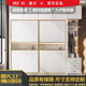 墨夕衣柜推拉移滑門(mén)新款簡(jiǎn)約現代家用臥室長(cháng)虹玻璃輕奢木質(zhì)出租屋衣櫥 衣柜 1.2米