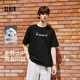 森馬（Semir）史努比系列短袖T恤男純棉半袖印花刺繡情侶裝秋季上衣寬松潮 黑色90001 L