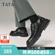 他她（TATA）商務(wù)休閑皮鞋男士增高結(jié)婚新郎鞋德比鞋2025春新TFX01AM5 黑色 42